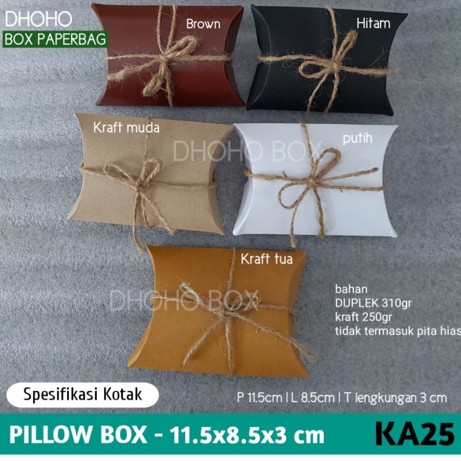 

ISI 36 BIJI pillow box 11cm ka25 | kotak kado kardus sabun dus souvenir aksesoris