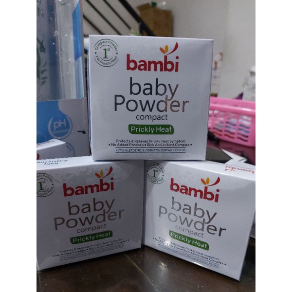 Bedak padat Bambi Prickly Heat || bedak gatal Bambi compeck prickly