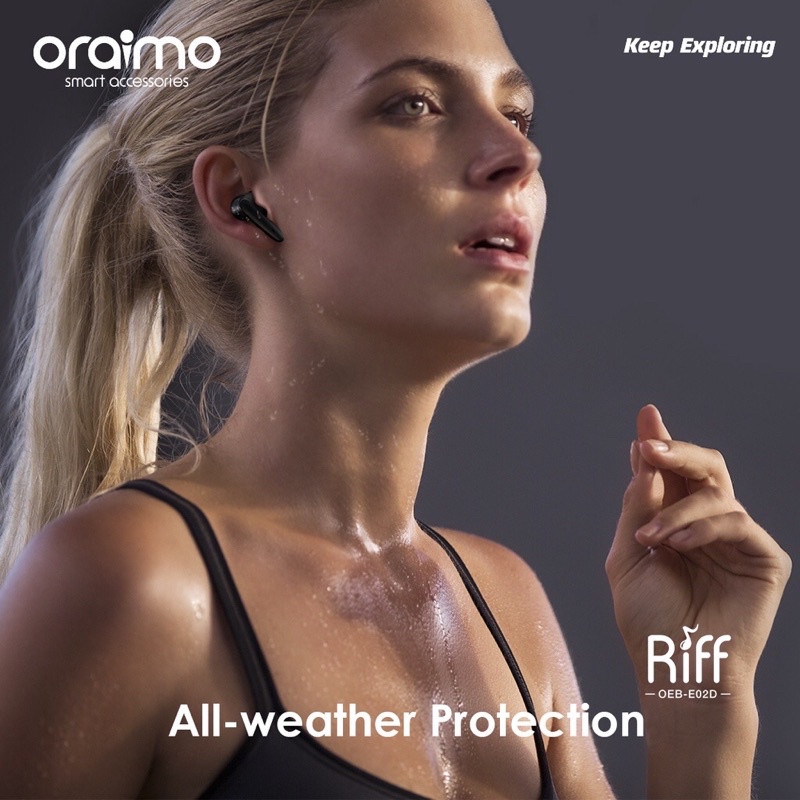 Oraimo OEB-E02D Riff TWS Bluetooth Earphone v5.0 Wireless Handsfree Headset - Garansi 1 Tahun