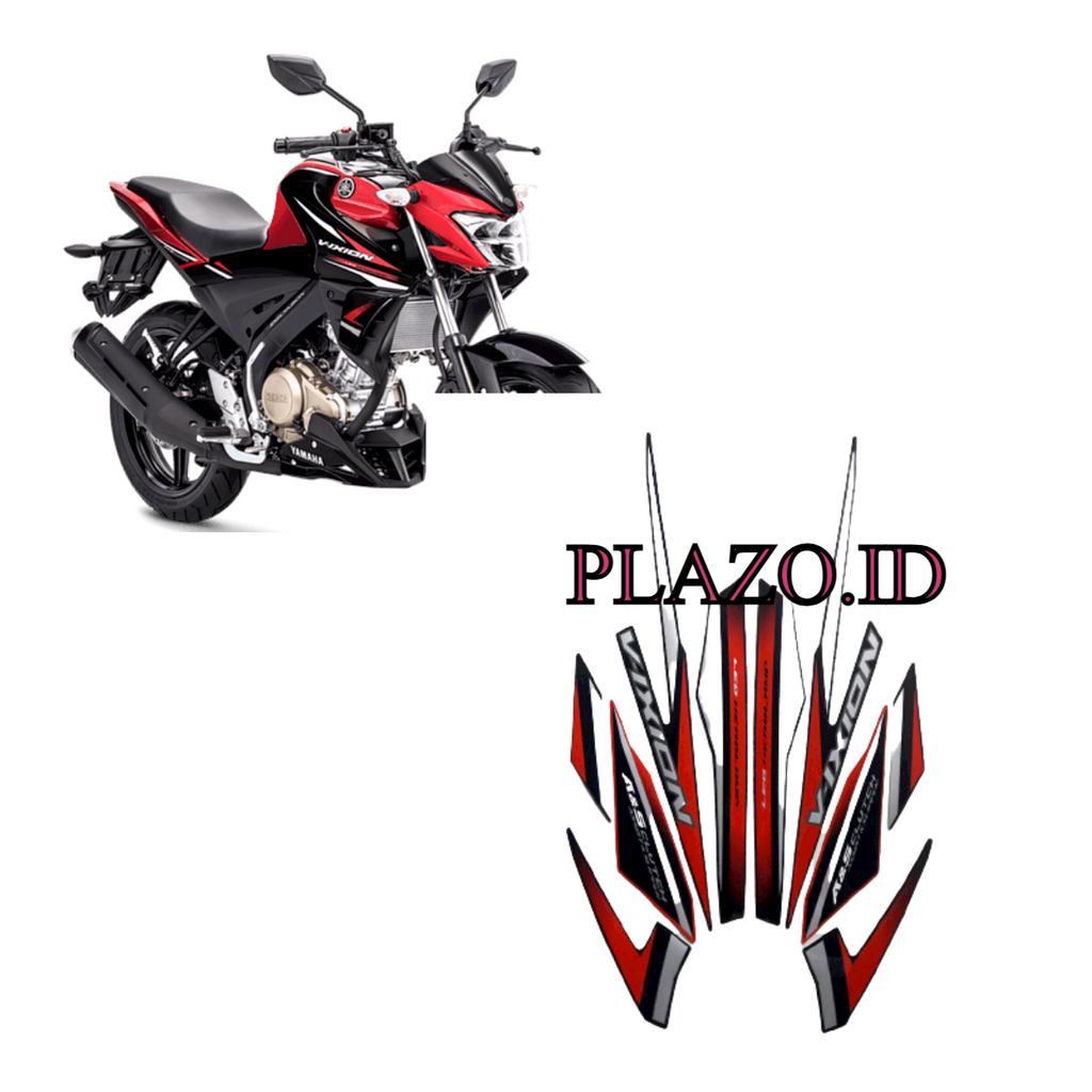 stiker motor vixion 2018 hitam-merah