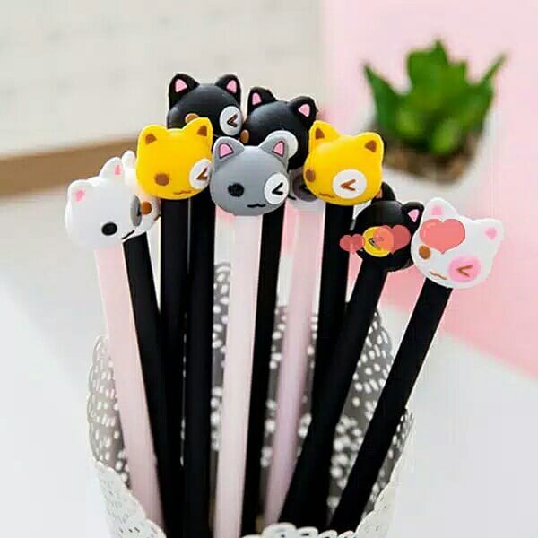 

BALLPOINT KEPALA KUCING MATA BELANG - PULPEN CAT HEAD - PEN CATTY - PENA KITTY TINTA HITAM LUCU