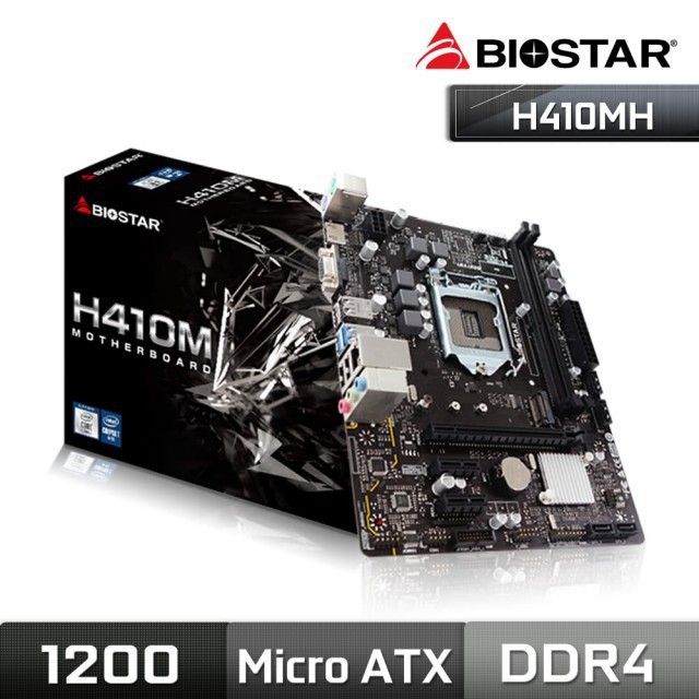 BIOSTAR H410MH  H410 MH MOTHERBOARD Intel GEN 10 Socket 1200