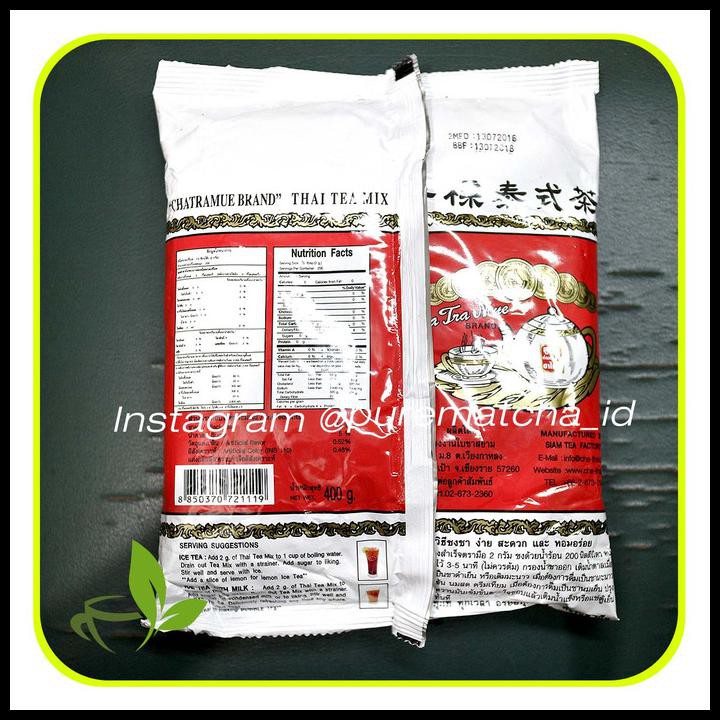 

Thaitea Thai Tea Number One Brand Cha Tramue Brand Teh Thailand 400Gr