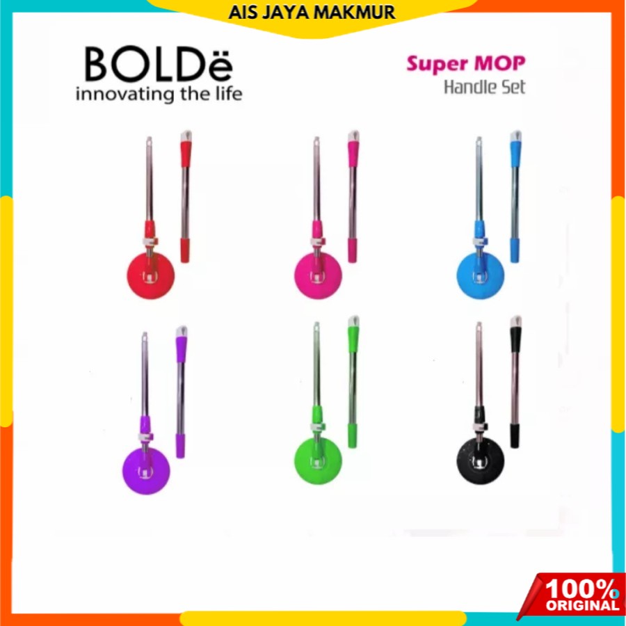BOLDE handle super mop / tongkat pel bolde / stick pel bolde / gagang pel bolde