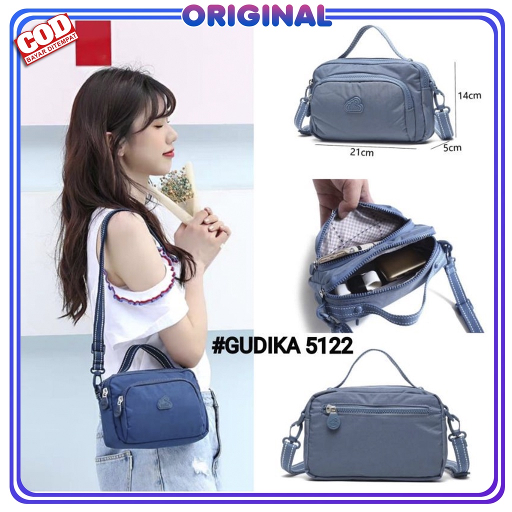 SALE GUDIKA 5122 Original - Tas Selempang Hp Gudika Fashionable Anti Air Import - Tas Wanita Selempang Bahu Import Korea Kekinian Terbaru Bahan Nylon Waterproof - Tas gudika bag - slingbag - tas mini - bag - cewek - fashion - branded - tas - slempang