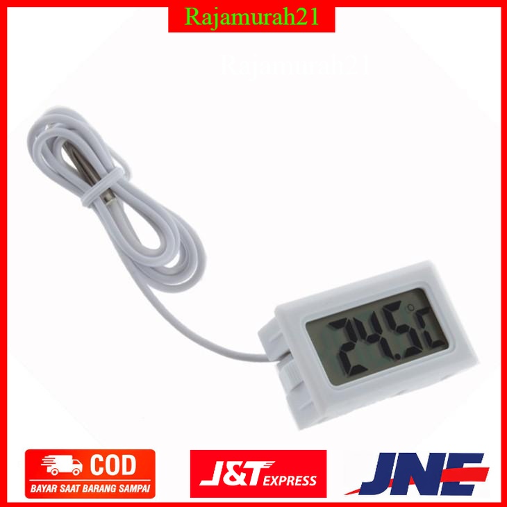 Pengukur Suhu Digital Termometer Aquarium dengan Kabel 1M - TPM-10 - White