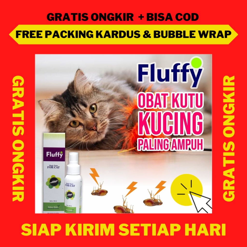 Obat Kutu Kucing Fluffy, Obat Jamur Kucing Ampuh dan Aman Fluffy, Obat Scabies Kucing Paling Ampuh F