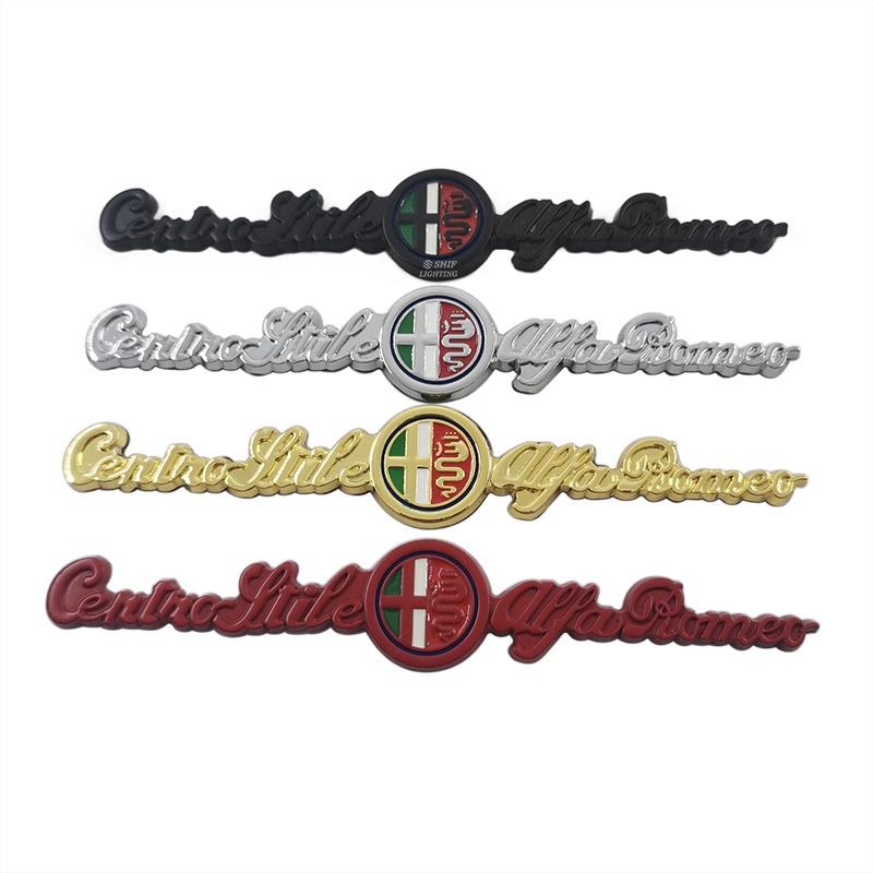 1pc Stiker Emblem Logo ALFA ROMEO Bahan Metal Untuk Dekorasi Mobil