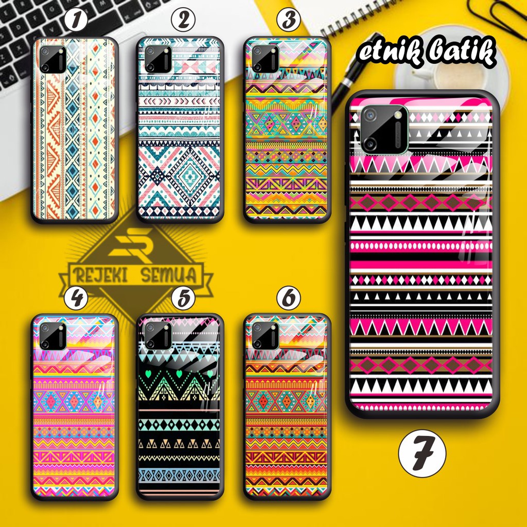 back case glass ETNIK BATIK Xiaomi Redmi 3 4a 5a 6 6a 7 7a 8 8a Pro 9 9a Note 3 4 5 6 7 8 9 RS880