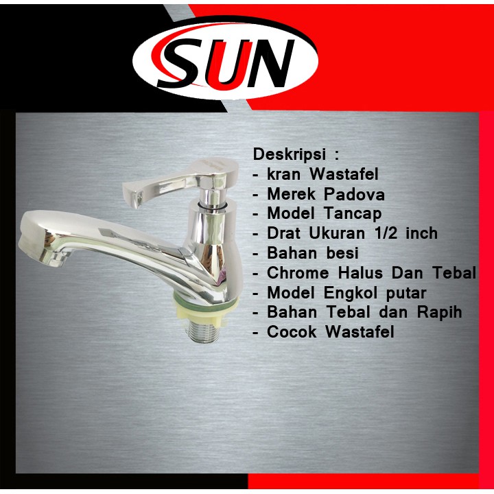 Kran Keran Air Wastafel Stainless Chrome Wastafel Tancap Engkol