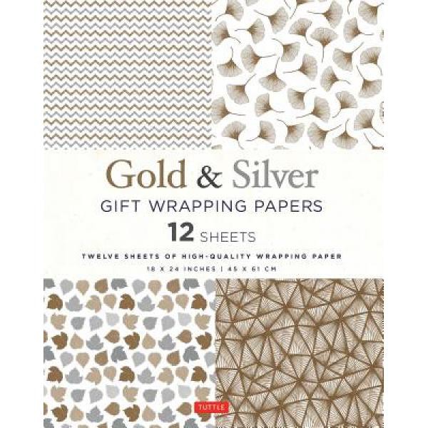 

Gold & Silver Gift Wrapping Papers: 12 Sheets of High-Qualit - 9780804851145 - Buku Ori Periplus