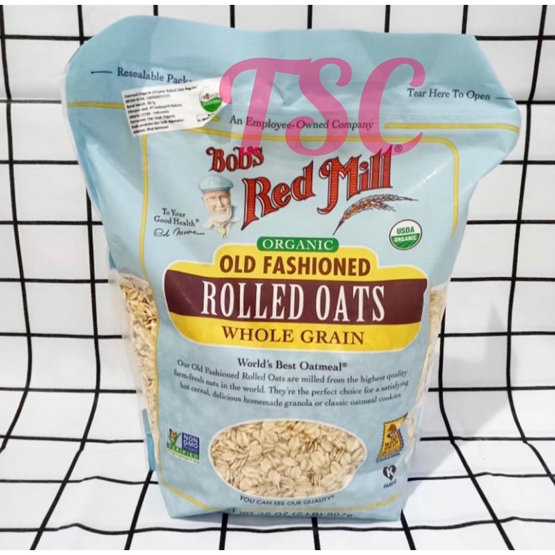 

Bob's Red Mill / Organic / Old Fashioned / Rolled Oat / Whole Grain / Non GMO / Bobs Red Mill 907gr
