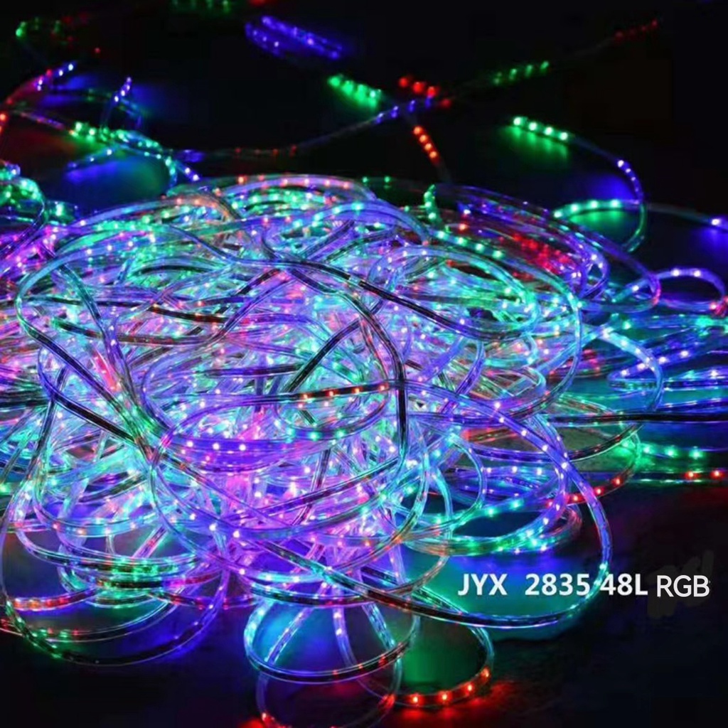 LAMPU LED STRIP ROPE LED 3528 220v(1m~99m) RGB IP66 METERAN 6 WARNA (LAMPU TIKTOK)