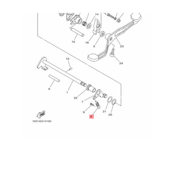 spring per pedal operan perseneling gigi jupiter z z1 new 115 robot vega zr rr ori ygp 5D9-E8337-10