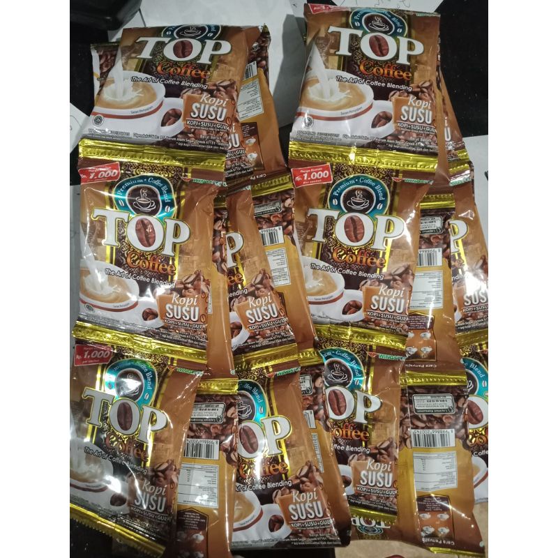

kopi top susu 3 in 1 Renceng 10 sachet