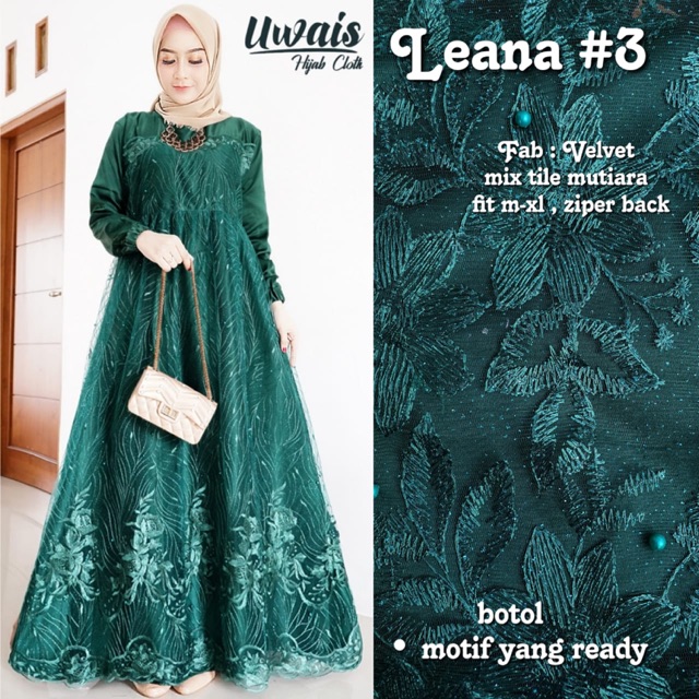 Leana dress/brokat/brokat dress/BISA SERAGAM/ dress tile / farasya dress