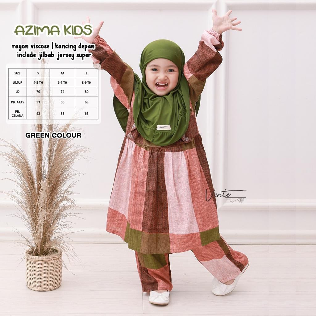 Oneset Anak Bahan Rayon ORI VENTE Azima Kids