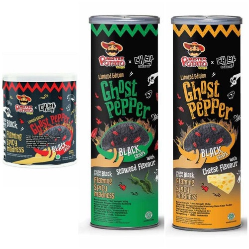 

MISTER POTATO SNACK CRISPS GHOST PEPPER CHEESE SEAWEED 100 GR