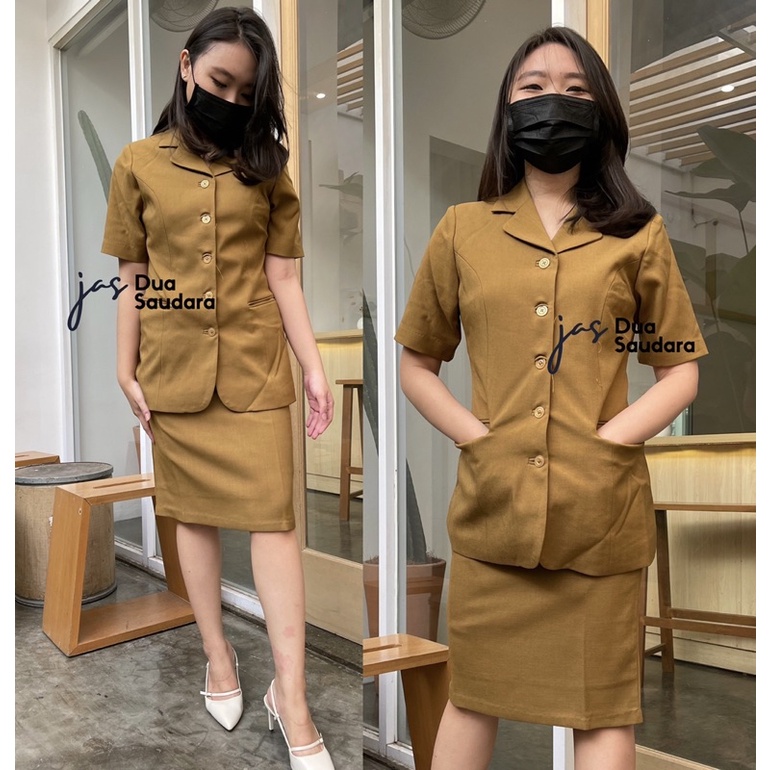 PEMDA / KHAKI WANITA / SERAGAM PEMDA / BAJU DINAS / SERAGAM DINAS