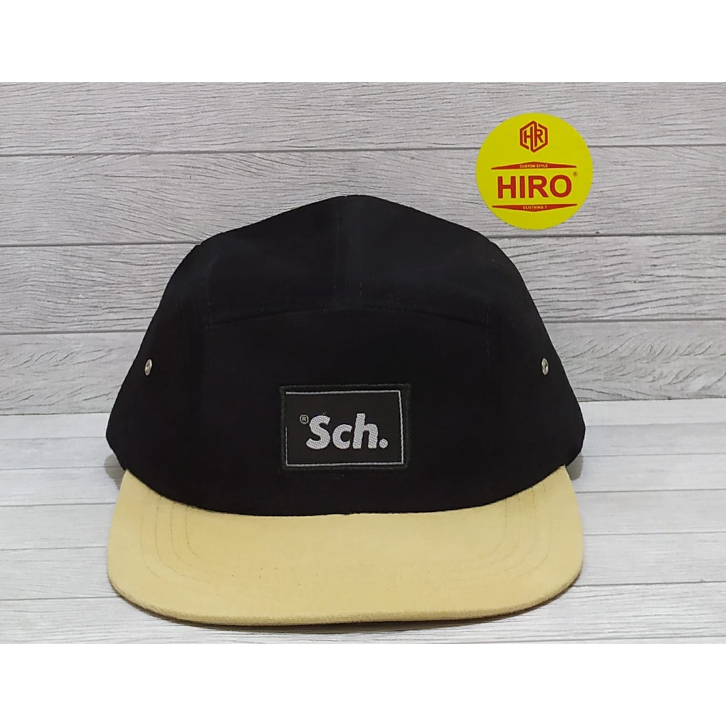 [COD]Topi Distro Pria/Topi Snapback Bordir SCH Lima Panel/Topi Hip-Hop Keren