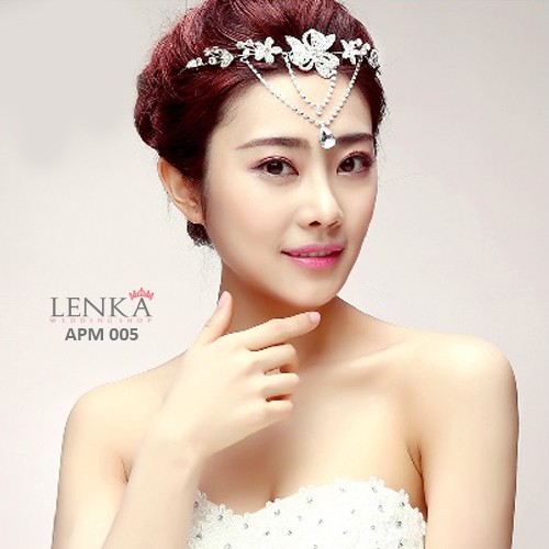 [SIAP KIRIM] HEADPIECE PENGANTIN TIARA BRIDAL PESTA PERNIKAHAN PUTIH APM005