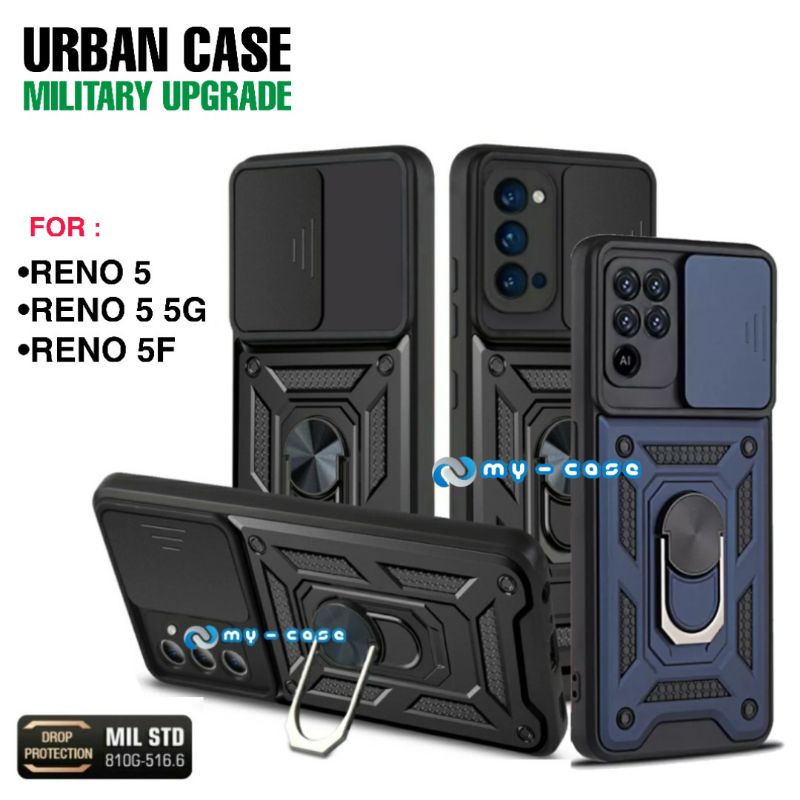 Hard Case Oppo Reno 5 Oppo Reno 5 5G Ume Urban Case Ring Armor Slide Camera