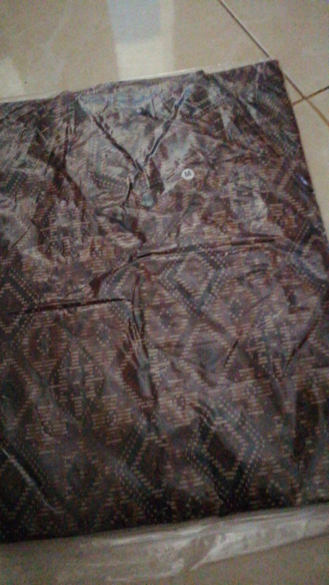 Credomenstore Short Batik Diamond Motive Size M-xl Kemeja Batik Pria Lengan Pendek