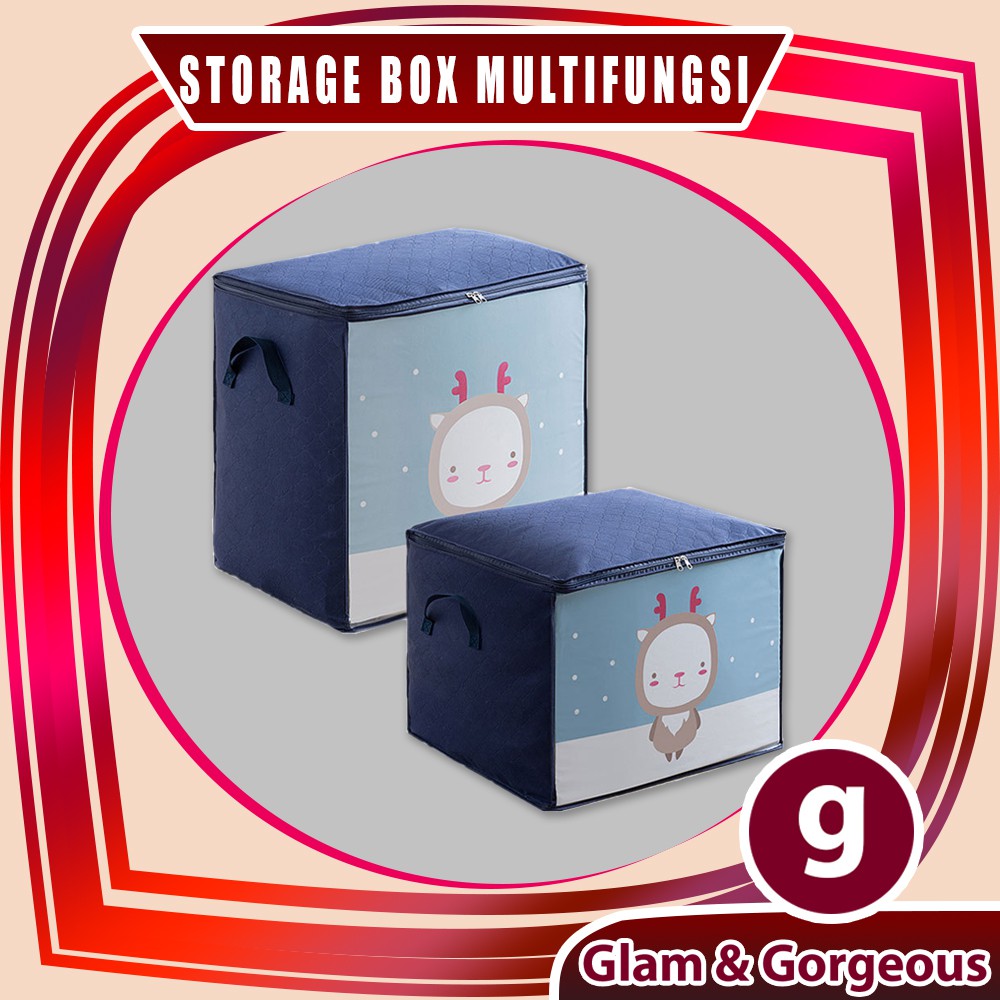 Kotak Penyimpanan Baju Selimut Mainan Serbaguna Storage Box Organizer TP008