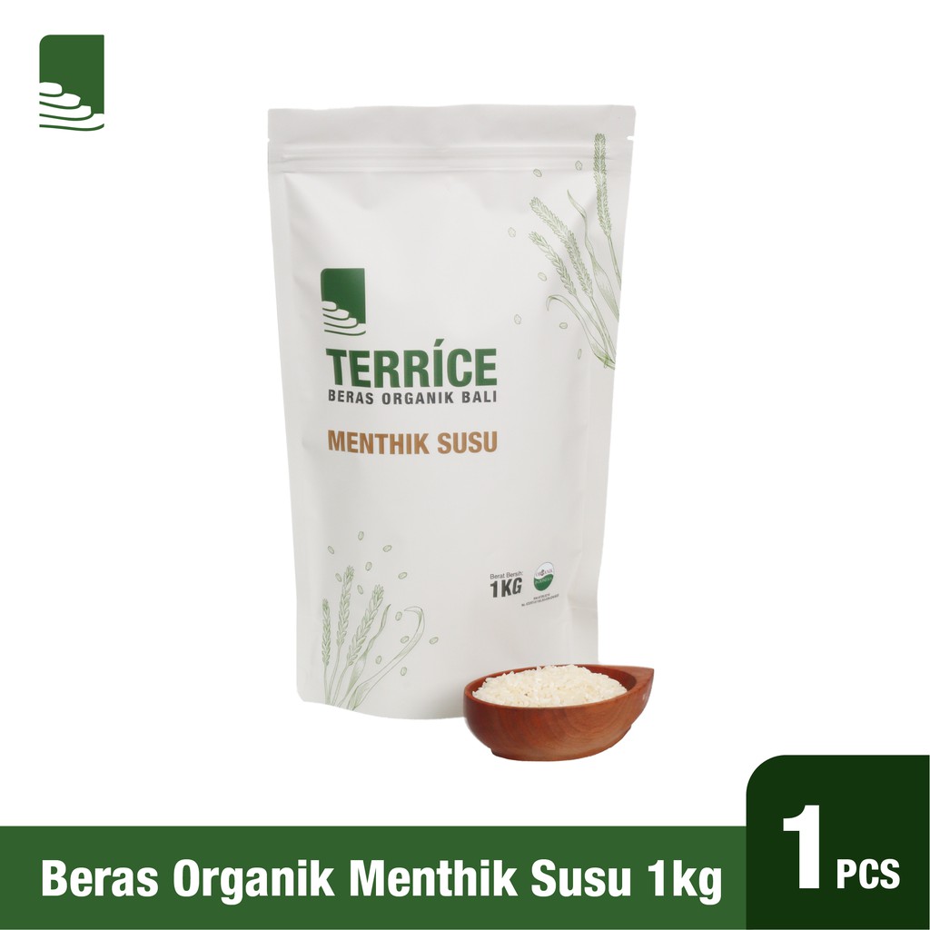 

TERRICE Beras Putih Organik Pulen Lezat dan Wangi Methik Susu 1Kg