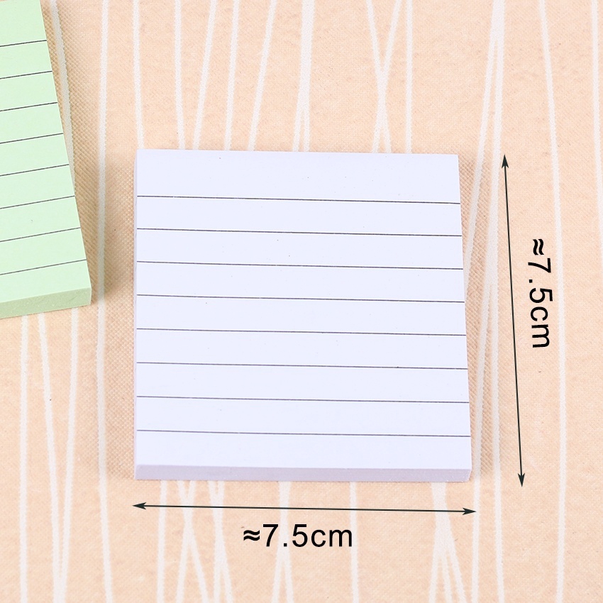 Stationery Sticky Notes Square Soild Color Memo Pad 80 Pages Sticker