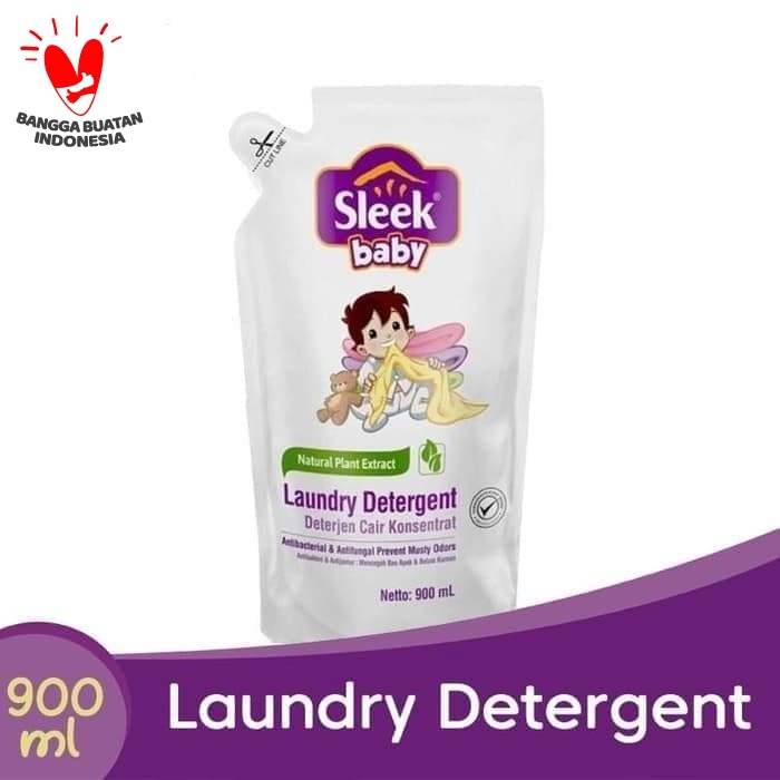 Jual Bayi-Sabun-Shampoo- Sleek Baby Laundry Detergent 900Ml Refill 900 ...