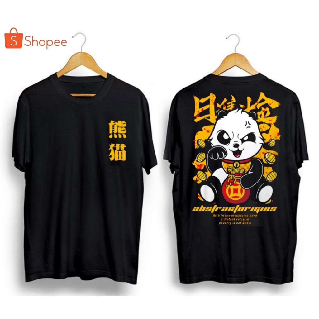 KAOS PANDA ABSTRACTORIGINS KAOS PANDA PELANGI BAJU KAOS DISTRO ORIGINAL KAOS PRIA DAN WANITA KAOS KE