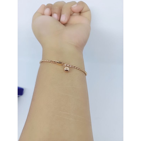 gelang perak925 asli lapis emas/gelang italy santa 1bel/gelang silver 925/gelang fashion wanita