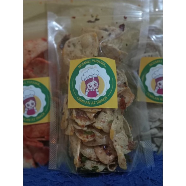 

Basreng tipis kemasan pouch 100 gram