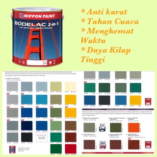  cat  besi Nippon  paint  bodelac 2in1 primer anti  karat  