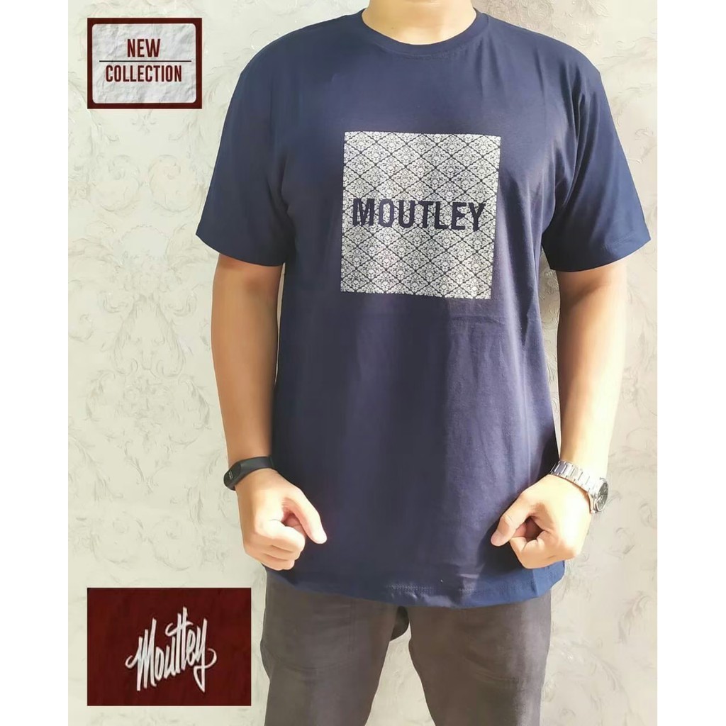 Kaos Moutley premium gaul kekinian T-shirt pria fashion baju murah distro bandung