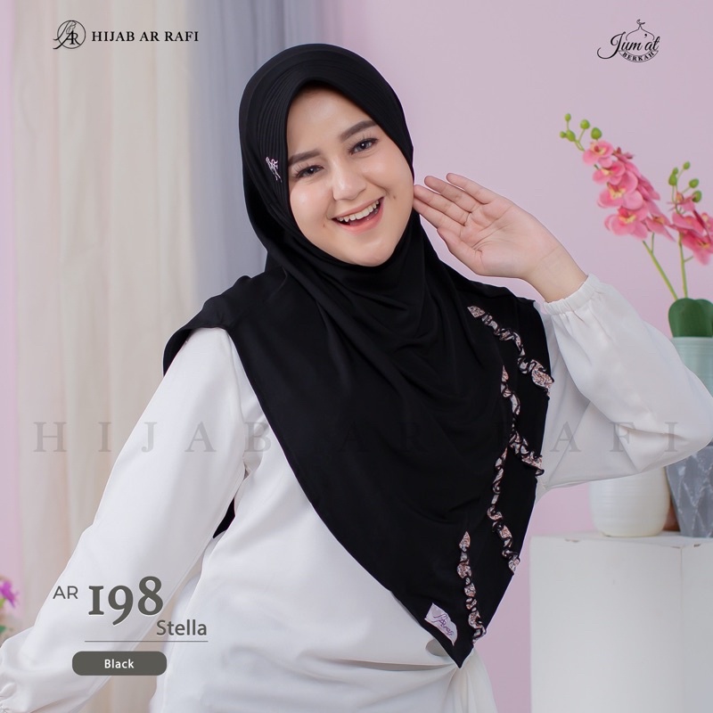 TERLARIS ✔️Hijab arrafi AR 198 hijab instan | INAYAHHIJAB-Black