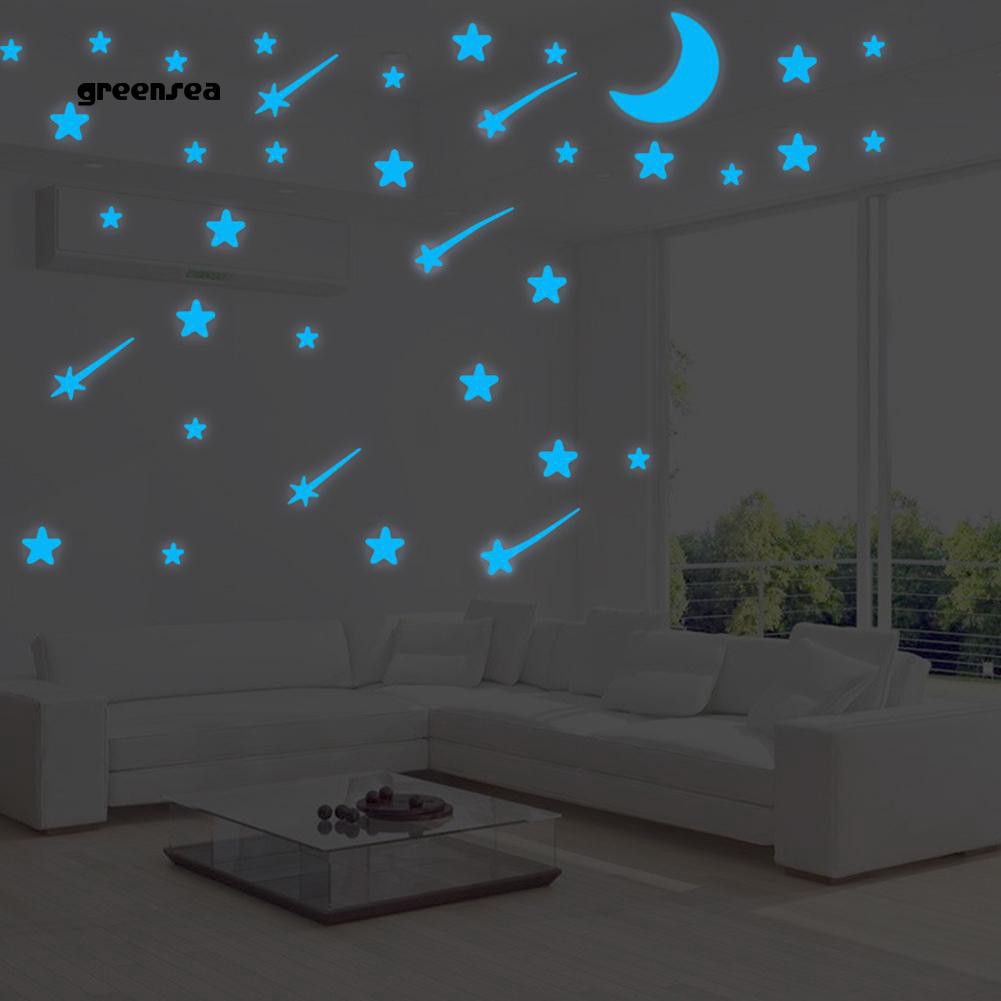 Greensea 108pcs Luminous Stars Glow In The Dark Ceiling Wall