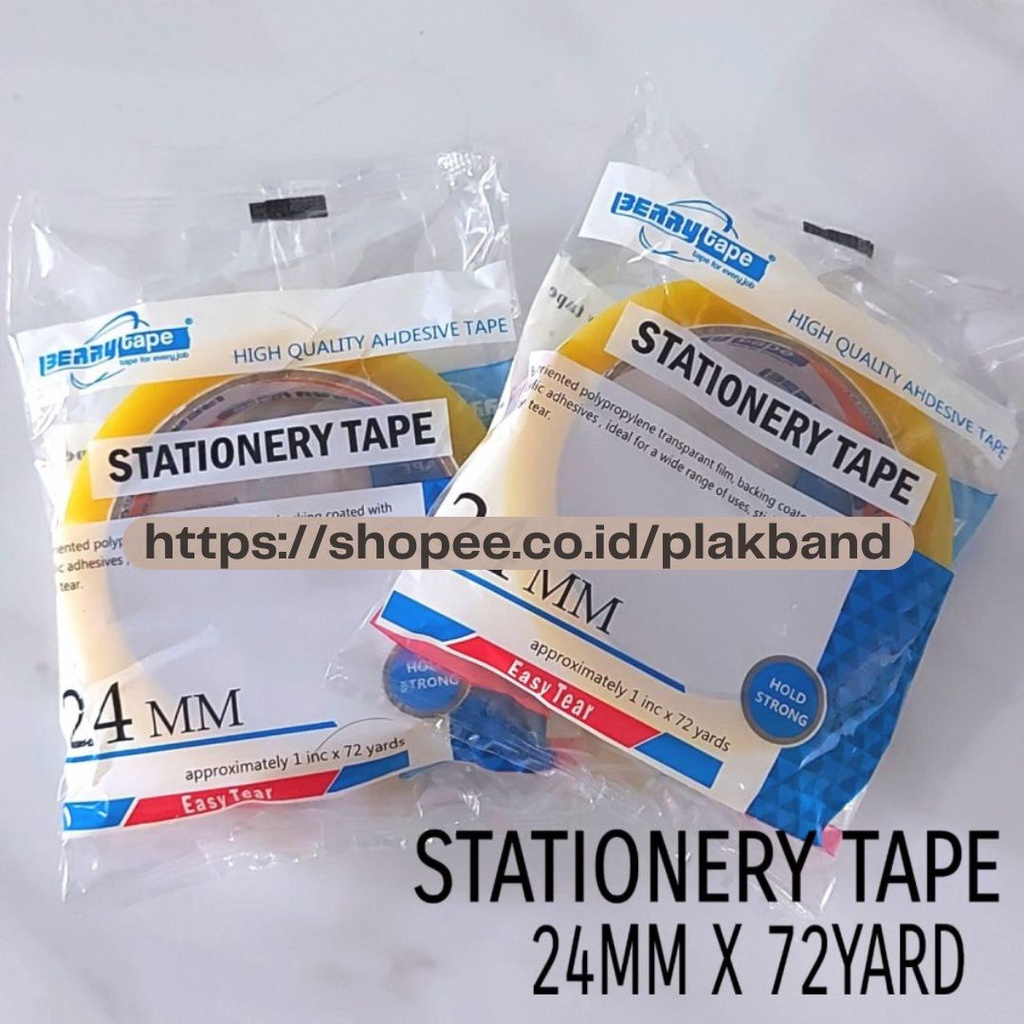 

Stationary Tape Berry 24mm x 72yard yellow - Easy Tear