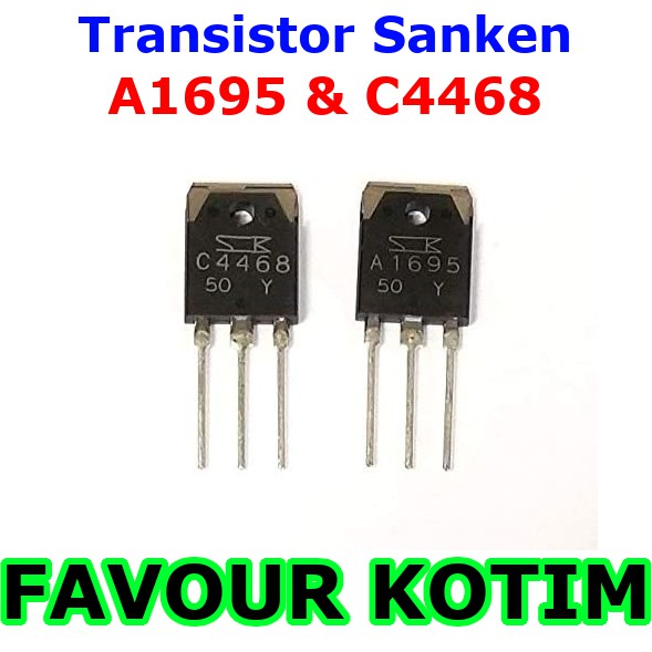 TRANSISTOR A1695 C4468 SANKEN SET ORIGINAL ASLI 1695 4468 FVKOTIM