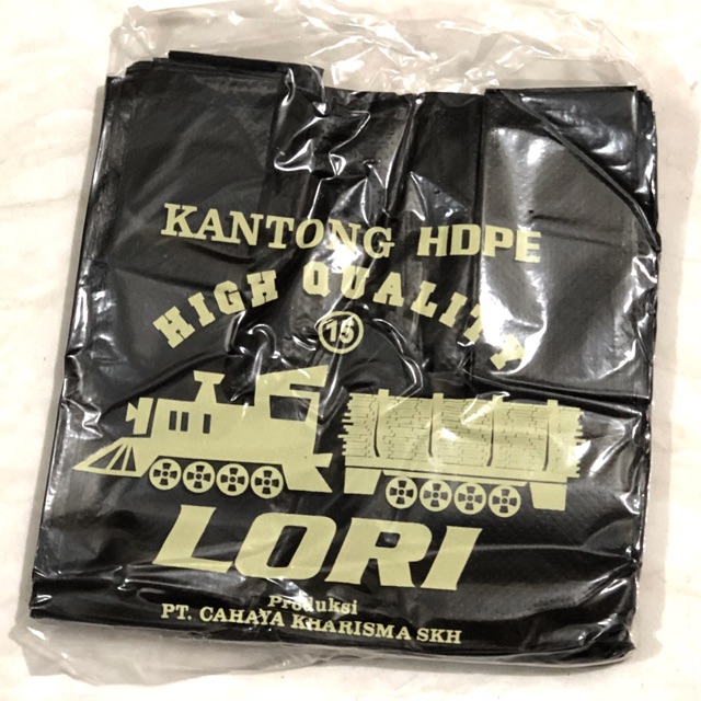 

Plastik kresek HITAM Lori ukuran 15x30 50 lembar handle plastik packing sampah olshop