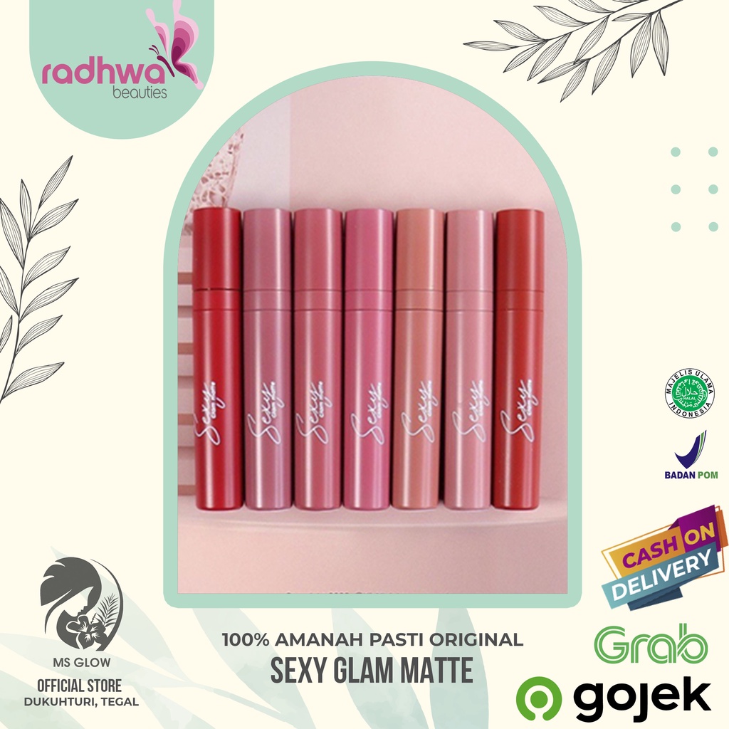 Sexy Glam Matte MS Glow Kosmetik Lip Matte Lipstik Creamy Tahan Lama