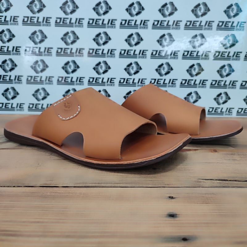 SANDAL PRIA KULIT LANCAS MODEL KOKOP COWO