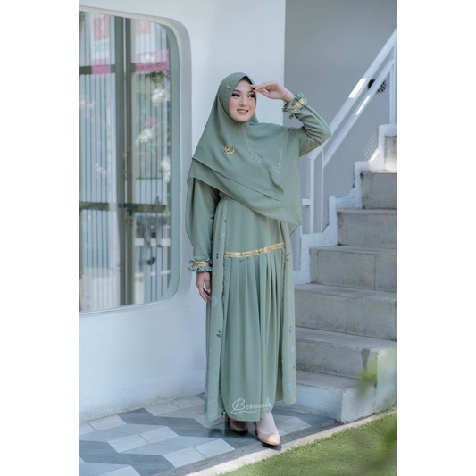 BRAND NEW DESIGN Gamis syari original KANAYA SERIES by BERMERKs syari-K. Malika sea green