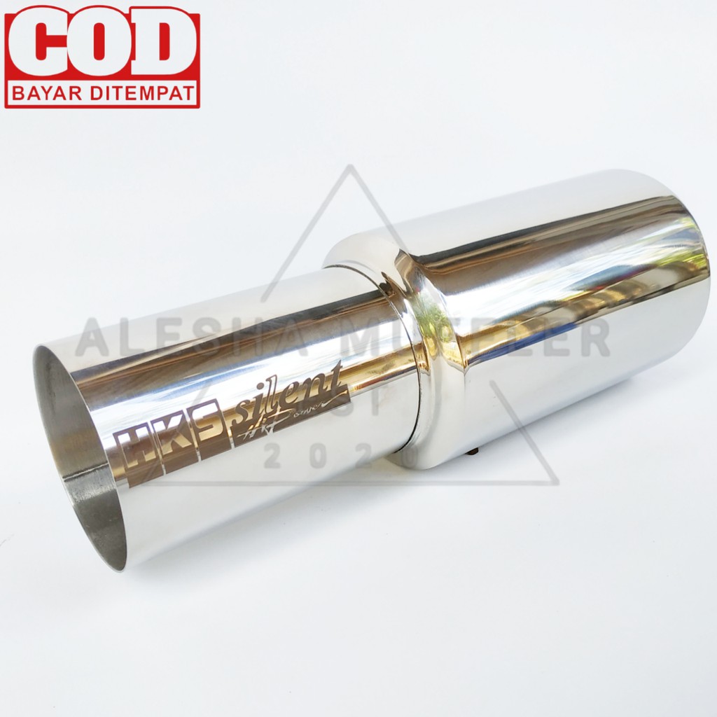 Knalpot Mobil HKS Silent Polos Stainless | Knalpot Racing Mobil | Kenalpot Mobil | Muffler Mobil
