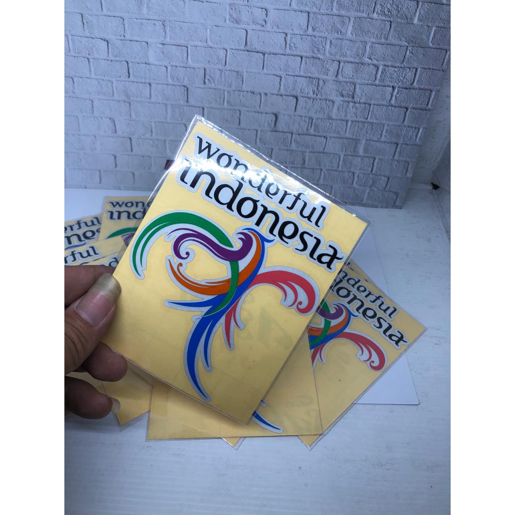 stiker sticker WONDERFUL INDONESIA 10 X 12