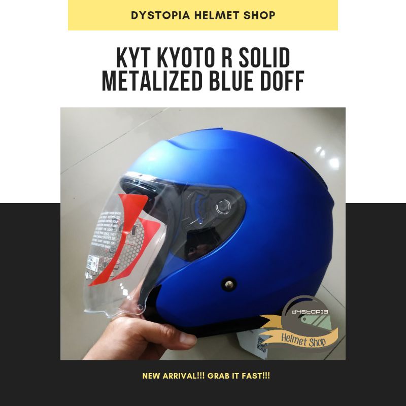 KYT Kyoto R Solid Blue Doff Biru Doff Helm Half Face KYT not DJ Maxi DJ Maru Venom Open NFJ Galaxy S