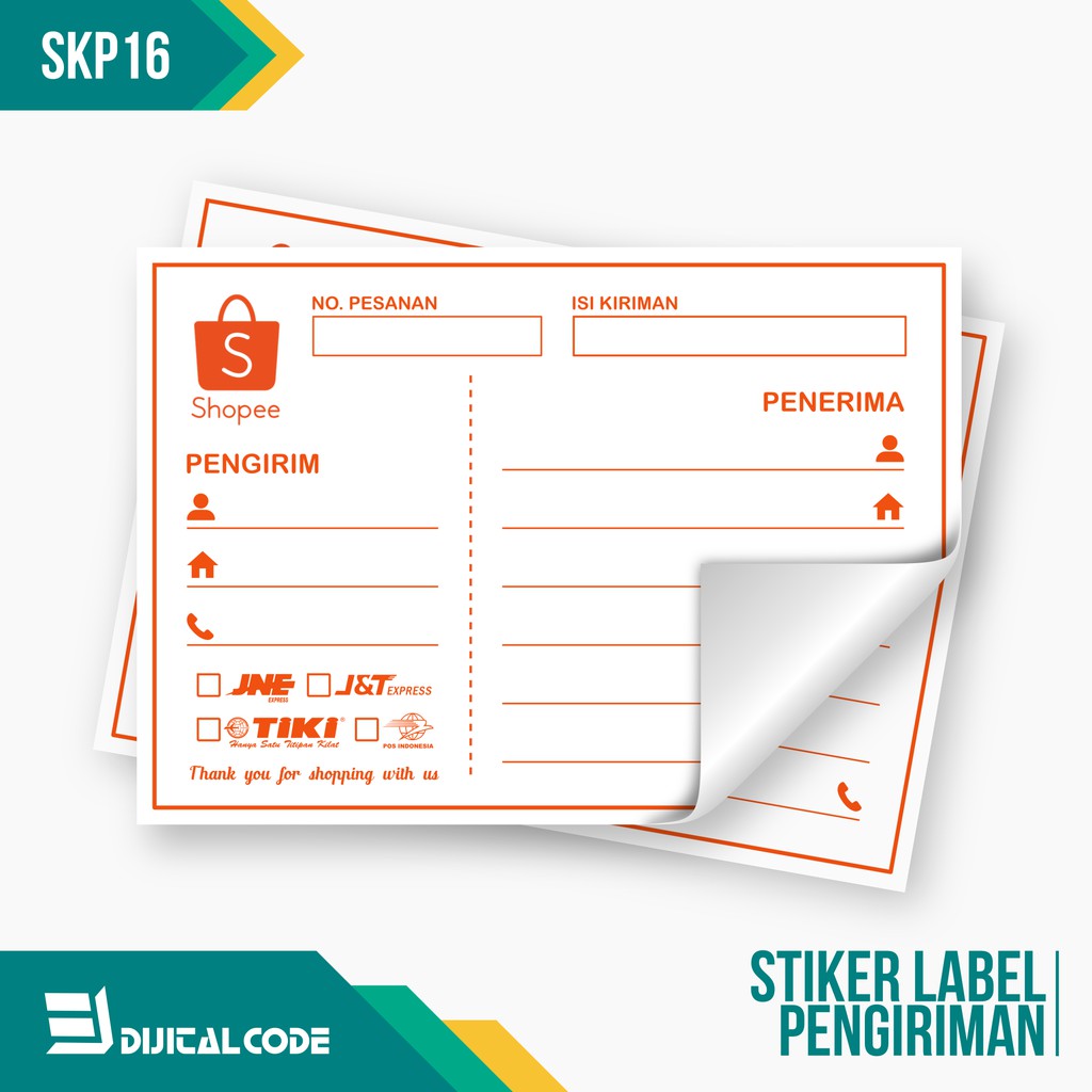 

SKP16 Stiker Label Pengiriman Paket Online Shop Olshop