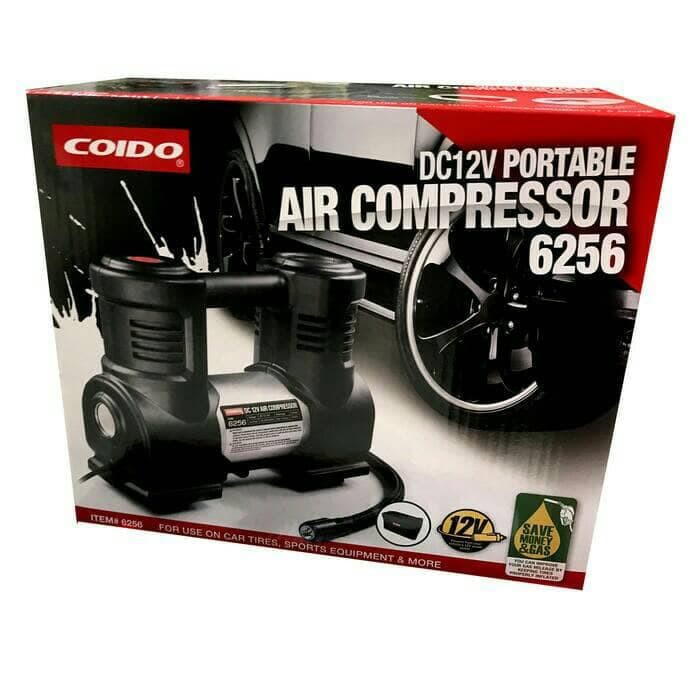 Cuci Gudang Pompa Ban Mobil Portable Praktis Super inflator Coido 6256 Original
