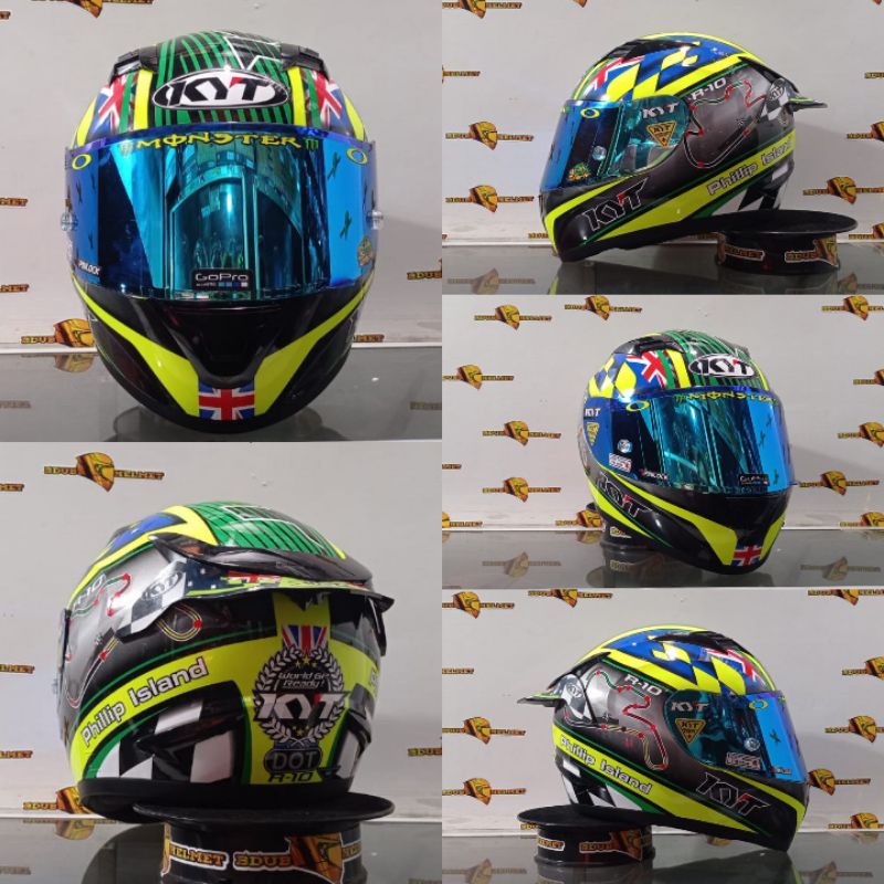 Helm KYT R10 AquaMarine /Aqua blue Paket Ganteng (Ongkir Termurah 2kg)-GANTENG PILI ISLAN-1
